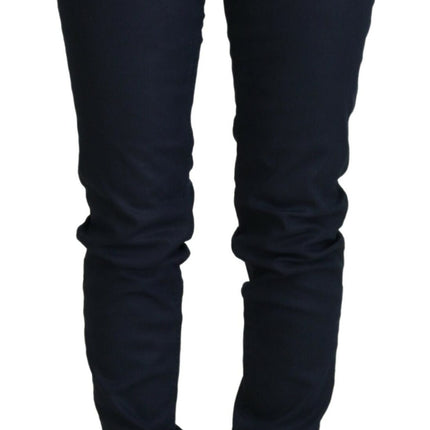 Acht Blue Cotton Skinny Low Waist Women Casual Denim Jeans