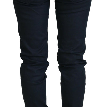 Acht Blue Cotton Skinny Low Waist Women Casual Denim Jeans