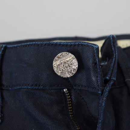 Acht Blue Cotton Skinny Low Waist Women Casual Denim Jeans