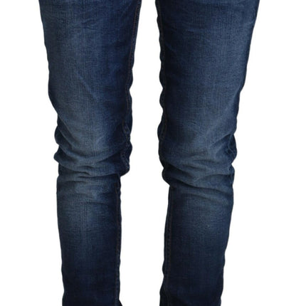Acht Blue Washed Cotton Low Waist Women Casual  Jeans