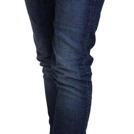 Acht Blue Washed Cotton Low Waist Women Casual  Jeans