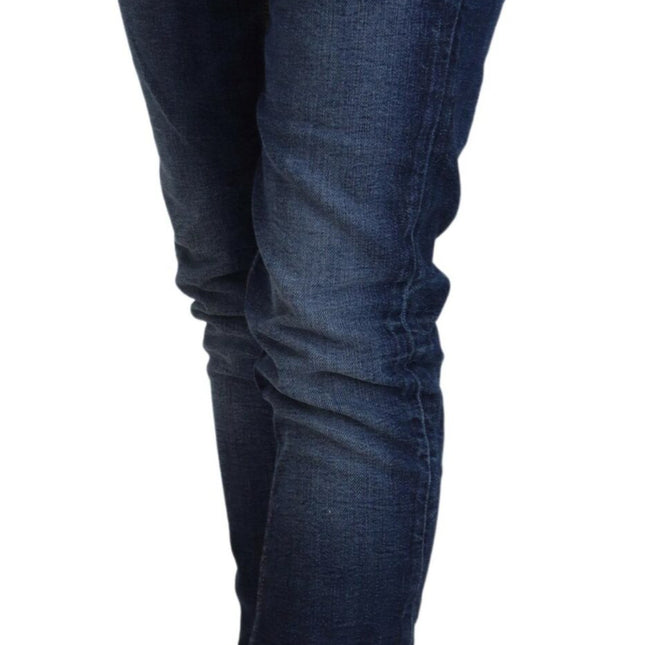 Acht Blue Washed Cotton Low Waist Women Casual  Jeans