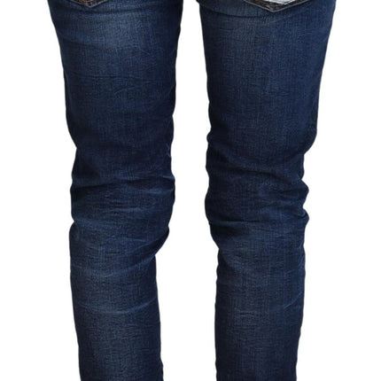 Acht Blue Washed Cotton Low Waist Women Casual  Jeans