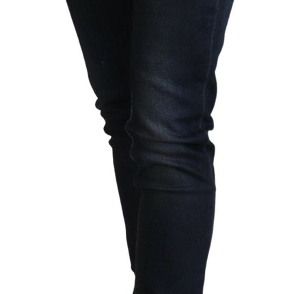 Acht Blue Cotton Low Waist Slim Fit Women Casual Jeans