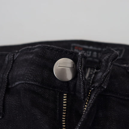 Acht Black Cotton Slim Fit Women Casual Denim Jeans