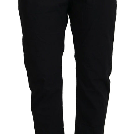 CYCLE Black Cotton Baggy High Waist Women Pants