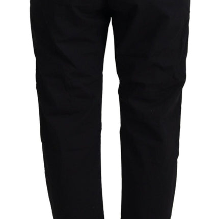 CYCLE Black Cotton Baggy High Waist Women Pants