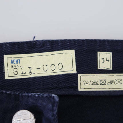 Acht Blue Cotton Tapered Slim Fit Men Casual Denim Jeans