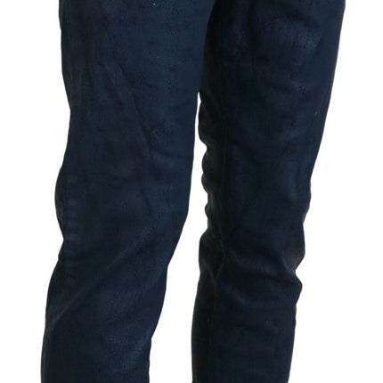 Exte Blue Cotton Tapered Slim Fit Men Casual Denim Jeans