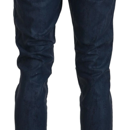 Exte Blue Cotton Tapered Slim Fit Men Casual Denim Jeans