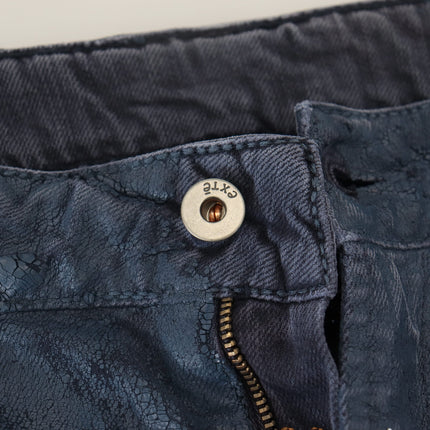 Exte Blue Cotton Tapered Slim Fit Men Casual Denim Jeans