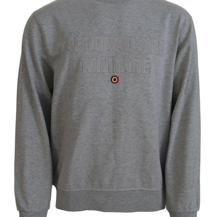 Aeronautica Militare Gray Men Pullover Sweatshirt Sweater