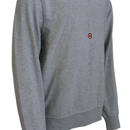 Aeronautica Militare Gray Men Pullover Sweatshirt Sweater