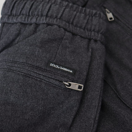 Dolce & Gabbana Gray Cotton Jogger Men Pants