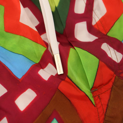 Dsquared² Multicolor Printed Men Beachwear Shorts Swimwear