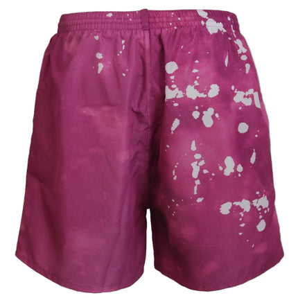Dsquared² Pink Tie Dye Logo Men Beachwear Shorts Swimwear