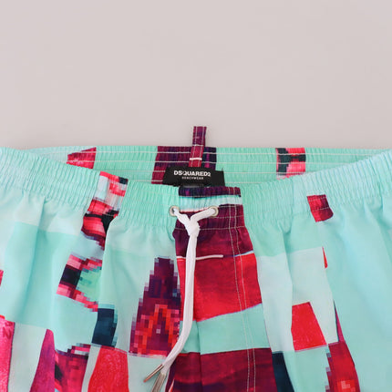 Dsquared² Multicolor Printed Beachwear Shorts Swimwear