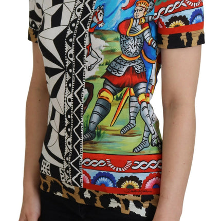 Dolce & Gabbana Multicolor Printed Women Exclusive Shirt Top