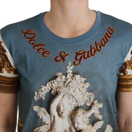 Dolce & Gabbana Multicolor DG Logo Angel Printed Shirt Top