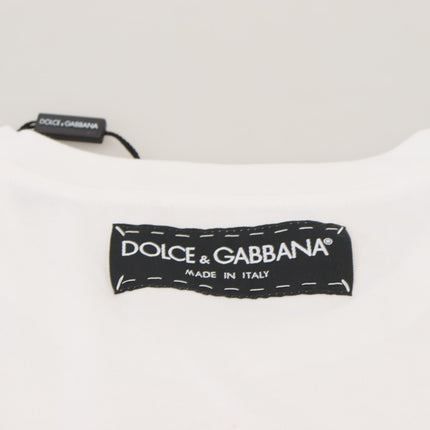Dolce & Gabbana T-shirt Top White Textured Short Sleeve