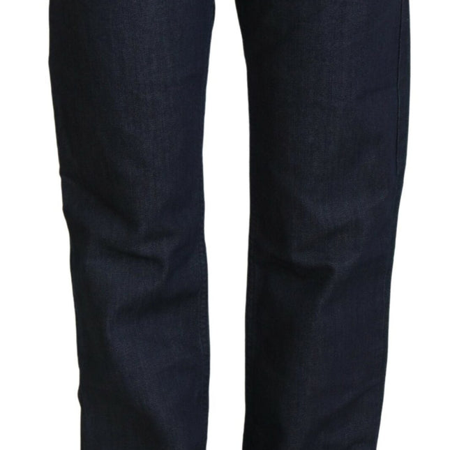 Exte Dark Blue Low Waist Straight Fit Women Denim Jeans