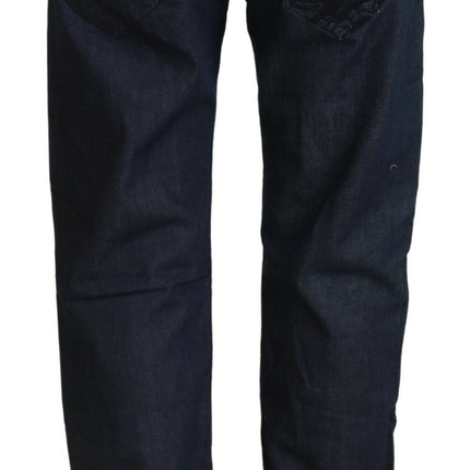 Exte Dark Blue Low Waist Straight Fit Women Denim Jeans