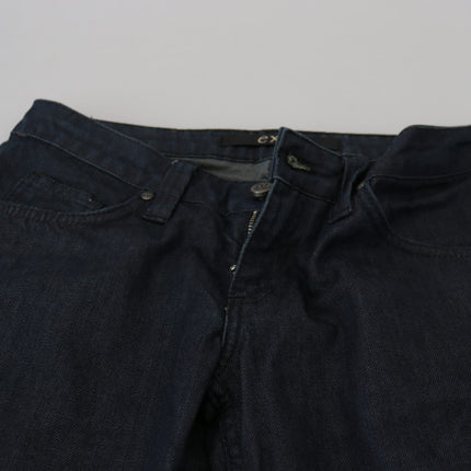Exte Dark Blue Low Waist Straight Fit Women Denim Jeans