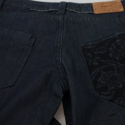 Exte Dark Blue Low Waist Straight Fit Women Denim Jeans