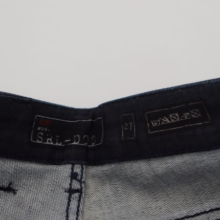 Acht Blue Washed Low Waist Slim Fit Cotton Denim Jeans