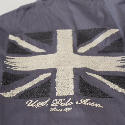 U.S. POLO ASSN. Gray Printed Long Sleeves Collared Top