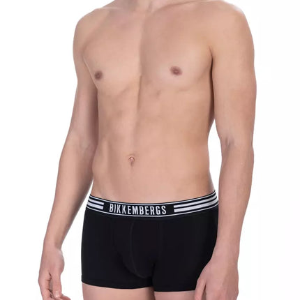 Bikkembergs Black Cotton Men's Trunk Pack