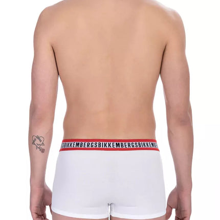 Bikkembergs White Cotton Men's Underwear Trunk Twin Pack