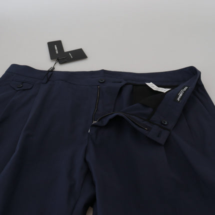 Dolce & Gabbana Dark Blue Cotton Chino Formal Pants