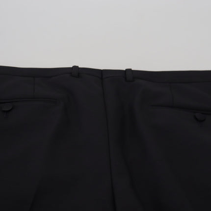 Dolce & Gabbana Black Wool Chino Dress Formal Pants