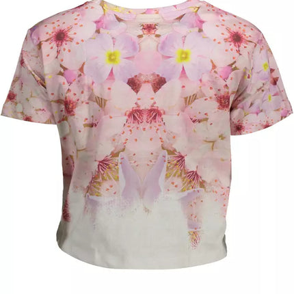 Desigual Pink Cotton Tops & T-Shirt