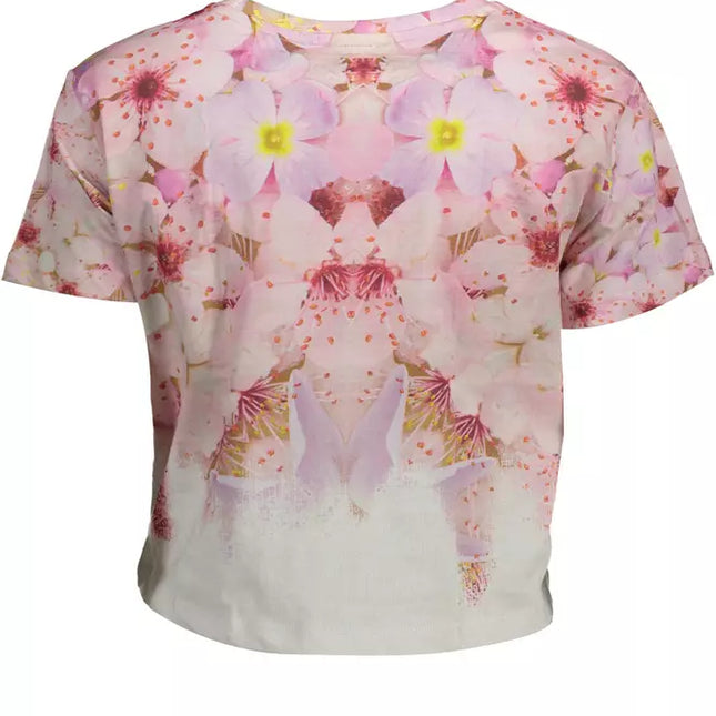 Desigual Pink Cotton Tops & T-Shirt
