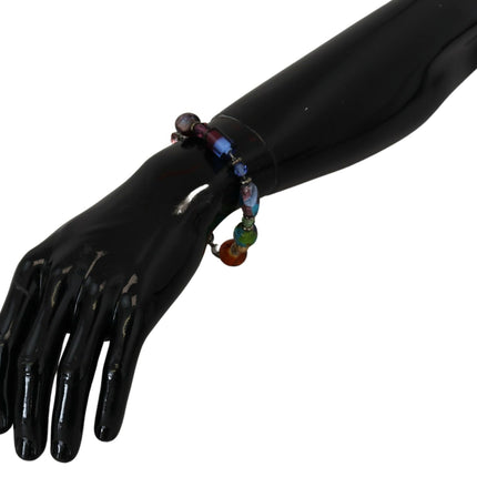 Dolce & Gabbana multicolor Silver Chain Brass Beaded Lobster Clasp Bracelet