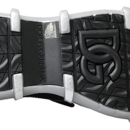 Dolce & Gabbana Black Nylon Galileo High Top Sneakers Shoes