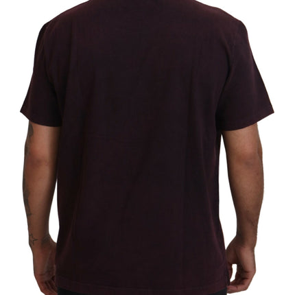 Dolce & Gabbana Bordeaux Crewneck Short Sleeve  T-shirt