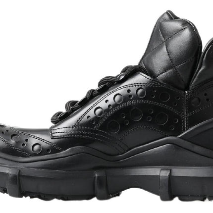 Dolce & Gabbana Black Leather Ankle Casual Boots