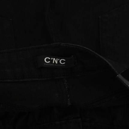 Costume National Black Embellished Mid Waist Skinny Denim Jeans