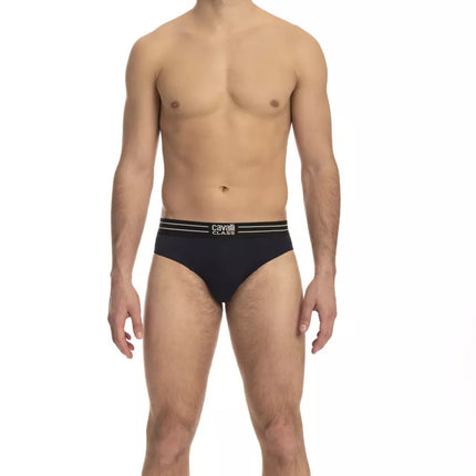 Cavalli Class Blue Cotton Men Underwear Pack