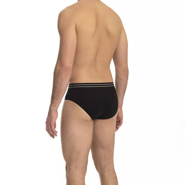 Cavalli Class Black Cotton Men's Underwear Trio Pack
