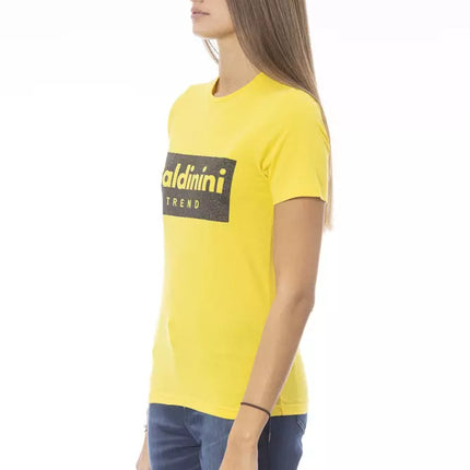 Baldinini Trend Yellow Cotton Women T-Shirt