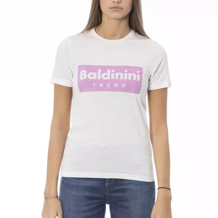 Baldinini Trend White Cotton T-Shirt
