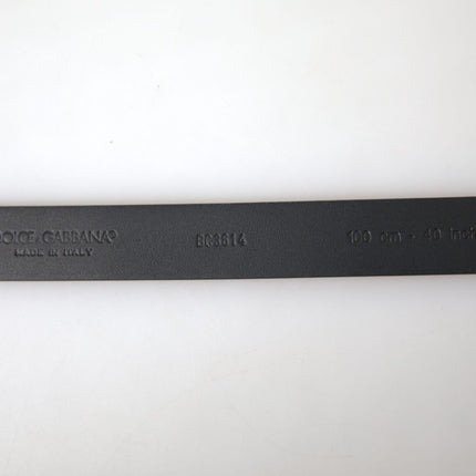 Dolce & Gabbana Bordeaux Leather Silver Metal Buckle Belt