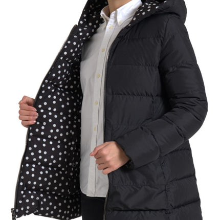 Dolce & Gabbana Black Polyester Hooded Reversible Jacket