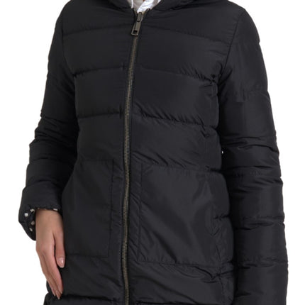 Dolce & Gabbana Black Polyester Hooded Reversible Jacket