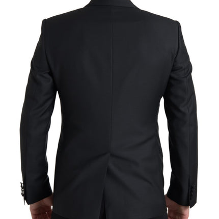 Dolce & Gabbana Black Wool Single Breasted MARTINI Blazer
