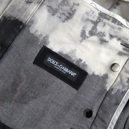 Dolce & Gabbana Multicolor Cotton Collared Denim Jacket